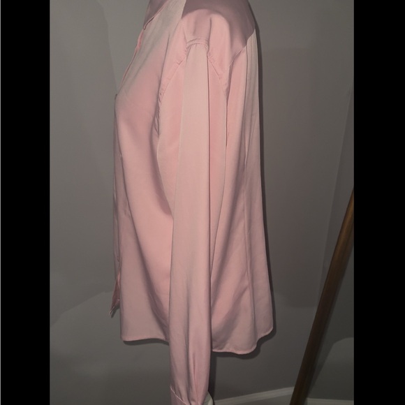 J. VER Woman SZ L PINK Blouse Designed in Italy Classic Wrinkle Free - Picture 4 of 7